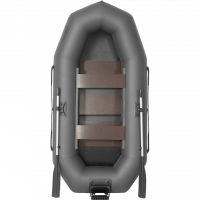 Лодка гребная под мотор Лоцман Профи С-260 МПРС серый (реечная слань, приставка под мотор)