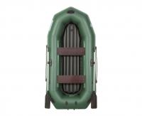Лодка гребная под мотор Лоцман Профи 260 ВНД (зелёный)