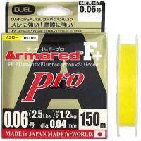 Шнур DUEL Armored F+ Pro 150m Yellow #0.06 2.5lb/ 1.2kg