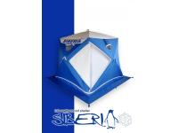 Зимняя палатка Призма Сиберия Премиум (4-сл) 215*215 (бело-синий)