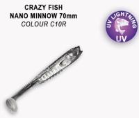 Силиконовая приманка Crazy Fish Nano Minnow 2.8" 53-70-C10R-7