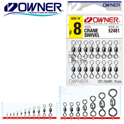 Вертлюжок Owner Crane Swivel №4 48кг/12шт