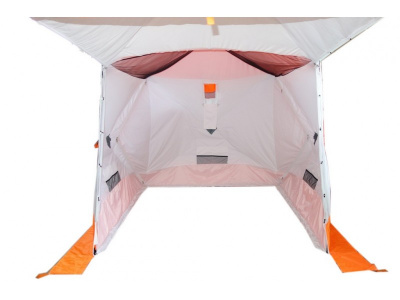 Всесезонная палатка Призма Шелтерс Премиум (2-сл) 215*215 (бело-зелёный)