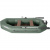 Лодка гребная под мотор Лоцман Профи С-260 МПРС зелёный (реечная слань, приставка под мотор)