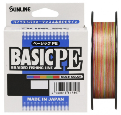 Шнур Sunline Basic PE HG 150m (Multicolor 5C) #1.0/0.171mm 16lb/7.7kg