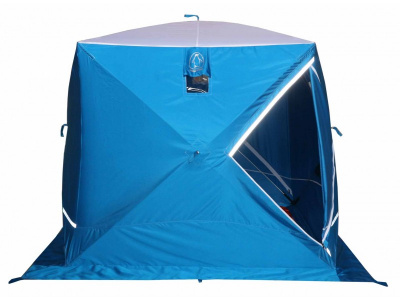 Зимняя палатка Призма Премиум STRONG (1-сл) 225*215 (бело-синий)