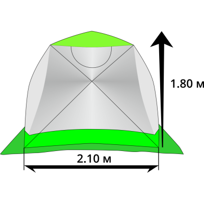 Зимняя палатка Лотос Куб 3 Компакт Термо (210х210/180 см)