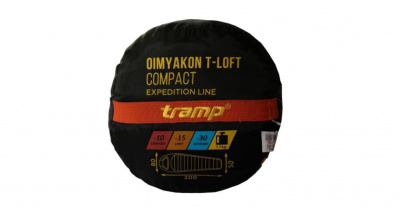 Спальный мешок кокон Tramp Oimyakon T-Loft Compact (правый) 200*80*50 см (-30°C)