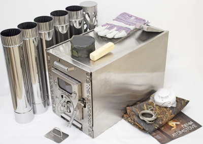 Печь Берег для палатки "Atomstove" Средняя New  (труба - 80мм)