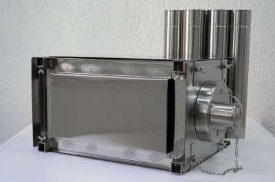 Печь Берег для палатки "Камин" Средняя New (труба - 80мм)