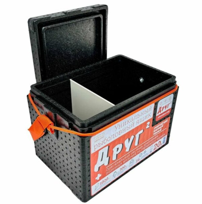 Рыболовный ящик-поплавок Camping World "Друг-2" 20л цвет чёрный (в комплекте резинка и самоспасатель Друг)