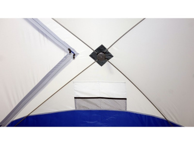 Всесезонная палатка Призма Шелтерс Big Twin (1-сл) 430*215 (бело-синий)