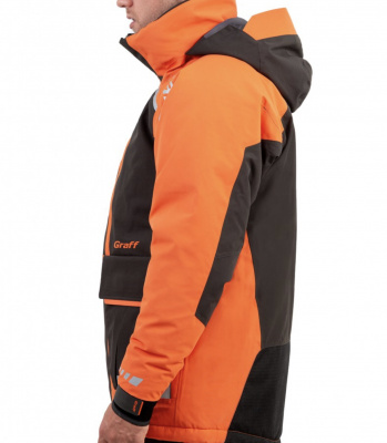 Костюм рыболовный Graff (поплавок -15°С) (215ОВ-11 черно-оранжевый) размер XL (182-188)