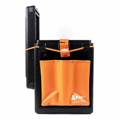 Рыболовный ящик-поплавок Camping World "Друг-2" 25л цвет чёрный (в комплекте резинка и карман для полезных мелочей и самоспасатель Друг) 