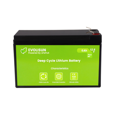 Аккумулятор EVOLISUN LiFePO4 12.8 V, 6 Ah (10A)