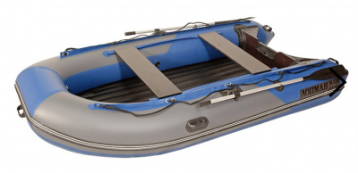 Лодка моторная килевая Лоцман М-330 НД НД Премиум (серо-синий)