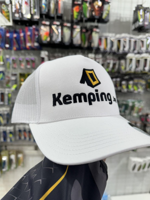 Бейсболка Kemping.by белая / сетка