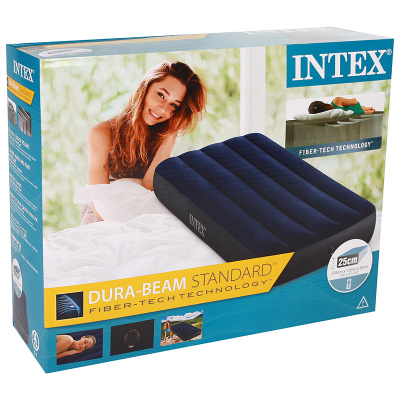 Надувной матрас 76х191х25см Intex Classic Downy Airbed Dura-Beam