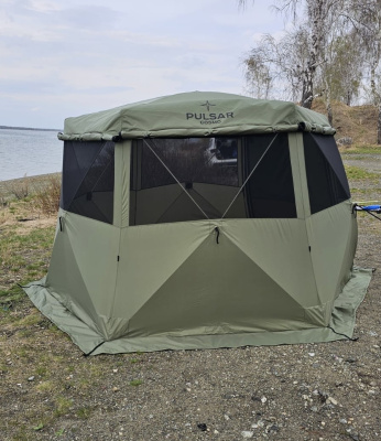 Палатка - Шатёр Pulsar Cosmo Haki (340х300/200 см) + Гидро Пол