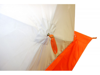 Зимняя палатка Призма Премиум (2-сл) 215*215 (бело-оранжевый)