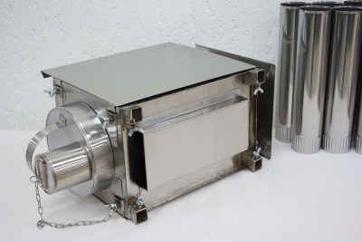 Печь Берег для палатки  "Экономка" Мини (без экранов - труба 65мм)