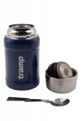 Термос Tramp пищевой в чехле 0.8 л синий