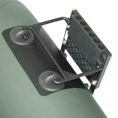 Лодка гребная под мотор Лоцман Профи С-280 МПРС зелёный (реечная слань, приставка под мотор)