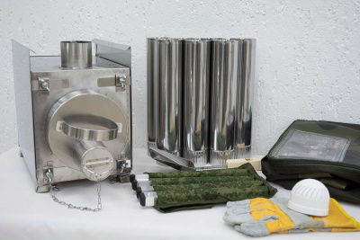 Печь Берег для палатки "Экономка" Малая New (без экранов - труба 65мм)