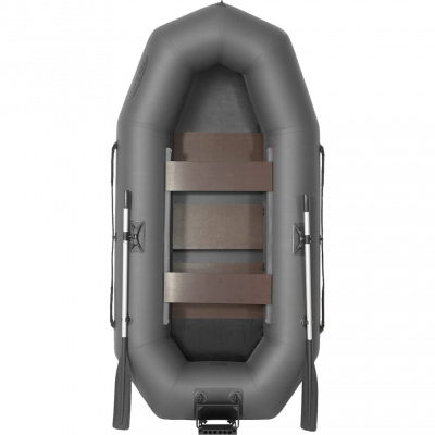 Лодка гребная под мотор Лоцман Профи С-280 МПРС серый (реечная слань, приставка под мотор)
