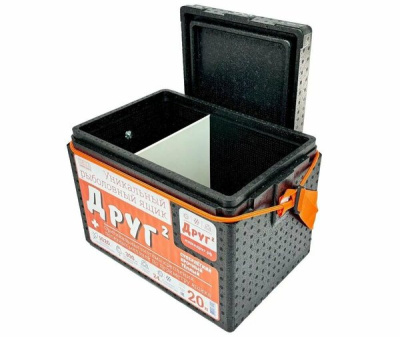 Рыболовный ящик-поплавок Camping World "Друг-2" 20л цвет чёрный (в комплекте резинка и самоспасатель Друг)