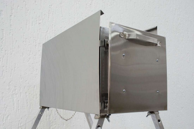 Печь Берег для палатки "Экономка" Средняя New (стационарные экраны - труба 80мм)