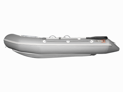 Надувная ПВХ лодка X-River Rocky 335 (синий, черная фурнитура) + дублирование тканью ПВХ дна