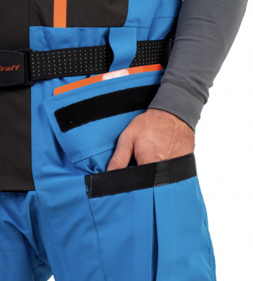 Костюм рыболовный Graff (поплавок -15°С) (215ОВ-3 черно-голубой) размер S (170-176)