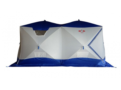 Всесезонная палатка Призма Шелтерс Big Twin (1-сл) 430*215 (бело-синий)
