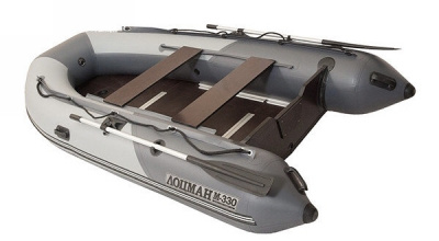 Лодка моторная килевая Лоцман М-330 Премиум (бело-серый)