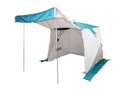 Всесезонная палатка Призма Шелтерс (2-сл) 185*185 (бело-оранжевый)