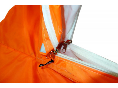 Зимняя палатка Призма Премиум (2-сл) 215*215 (бело-оранжевый)