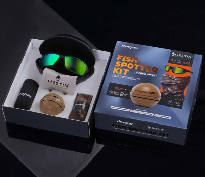 Подарочный набор Deeper Fish Spotter Kit (эхолот Deeper CHIRP+ 2, очки и бафф)