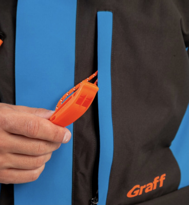 Костюм рыболовный Graff (поплавок -15°С) (215ОВ-3 черно-голубой) размер XXXL (176-182)