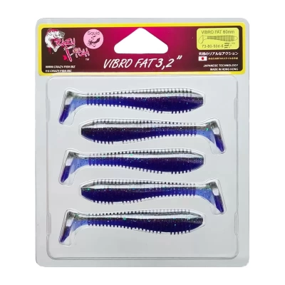 Силиконовая приманка Crazy Fish Vibro Fat 3.2" 73-80-50d-6