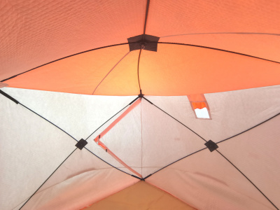 Зимняя палатка Пингвин Mr. Fisher Лонг 290 MAX Термо (3-сл) 290*225 (бело-оранжевый)