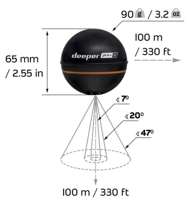 Беспроводной эхолот Deeper PRO +2