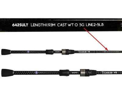 Спиннинг Ronin Rush Titanium 642SUL 1.92m 0-5gr