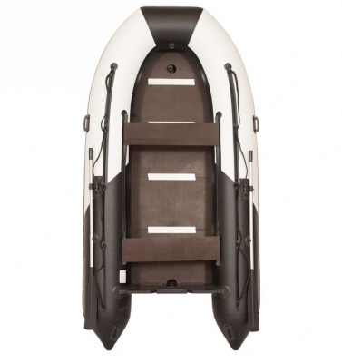 Лодка моторная килевая Лоцман М-330 Премиум (бело-чёрный)