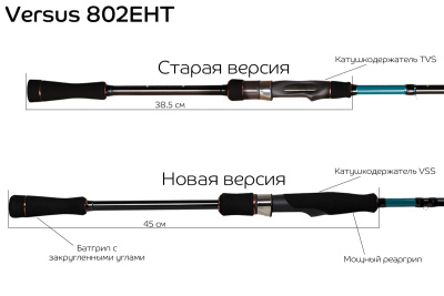 Спиннинг CF Crazy Fish Versus VSR802MLT 2.44m 6-24gr Extra Fast