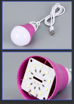 USB LED лампочка светодиодная 5W