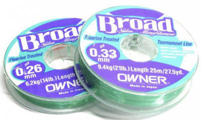 Леска Owner Broad 25м 0,12мм/1.5кг