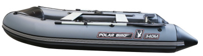 Лодка Polar Bird 340М New Merlin Стеклокомпозит (чёрно-серый) 