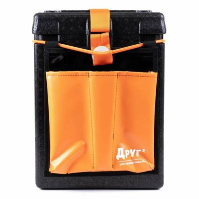 Рыболовный ящик-поплавок Camping World "Друг-2" 25л цвет чёрный (в комплекте резинка и карман для полезных мелочей и самоспасатель Друг) 