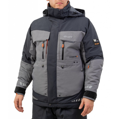 Костюм рыболовный Graff зимний -50°С (218ОВ черно-серый) размер L (182-188)